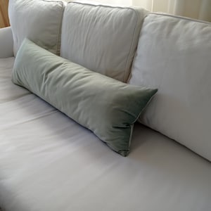 VELVET PILLOW CASE, Teal Oversized Body Pillow Cover, Extra Long Bed Pillow, Throw Cushion Zip Case, Made to Order Lumbar Pillow Cover