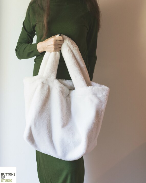FLUFFY FUR BAG Oversized Tote Bag Large Shopping Bag Faux Fur Bag Oversized Shoulder Bag Casual Winter Bag Mom Bag Girlfriend Gift Etsy