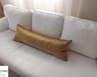 LUMBAR PILLOW CASE, Velvet Throw Pillow Cover, Skandi Minimal Extra Long Bed Pillow, Throw Cushion, Custum Size Body Pillow Case