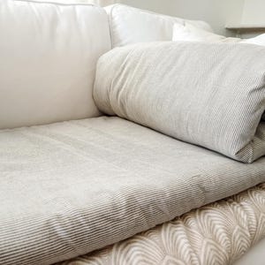 SURTAPIS DE CANAPÉ EN DENIM, Tapis de protection de canapé, Coussin de canapé lavable avec housse amovible à fermeture à glissière, Dimensions personnalisées de protection de meubles pour animaux de compagnie