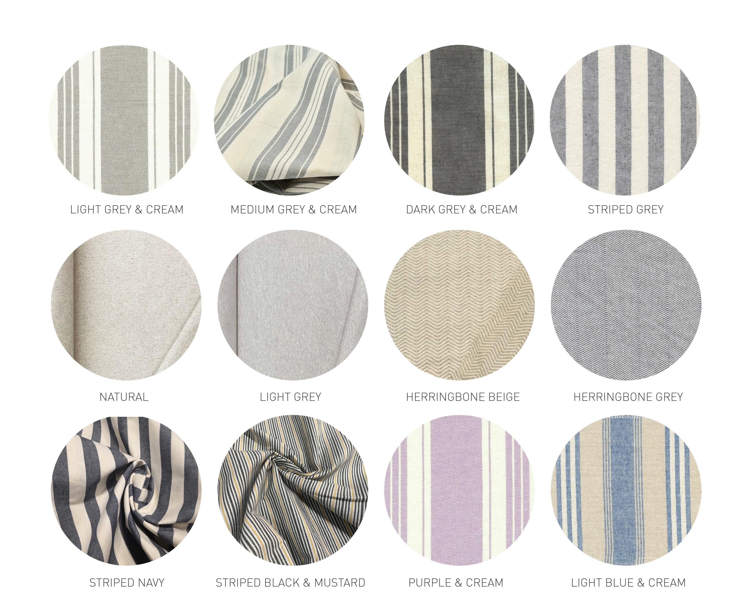 COTTON FABRIC SWATCHES, Colour Samples