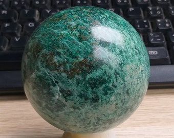 Avanturine 7.5cm Sphere Dark Green Natural Stone Crystal Carving Polished Mineral Decoration