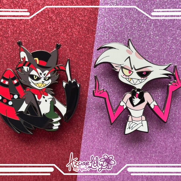 Flippin’ Angel Dust & Husk Enamel Pins