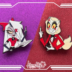 Flippin’ Charlie & Vaggie Enamel Pins