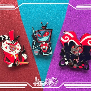 Flippin&#39; Vees - Vox, Valentino & Velvet Enamel Pins