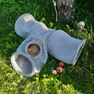 Cat tunnel Outdoor crochet pet furniture Cat house Cat cave Cat bed Cat cocoon Pet house Small dog bed Small dog cave Cat hut Cat couch