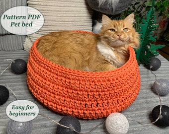 Crochet Cat Bed Pattern: PDF Digital Download