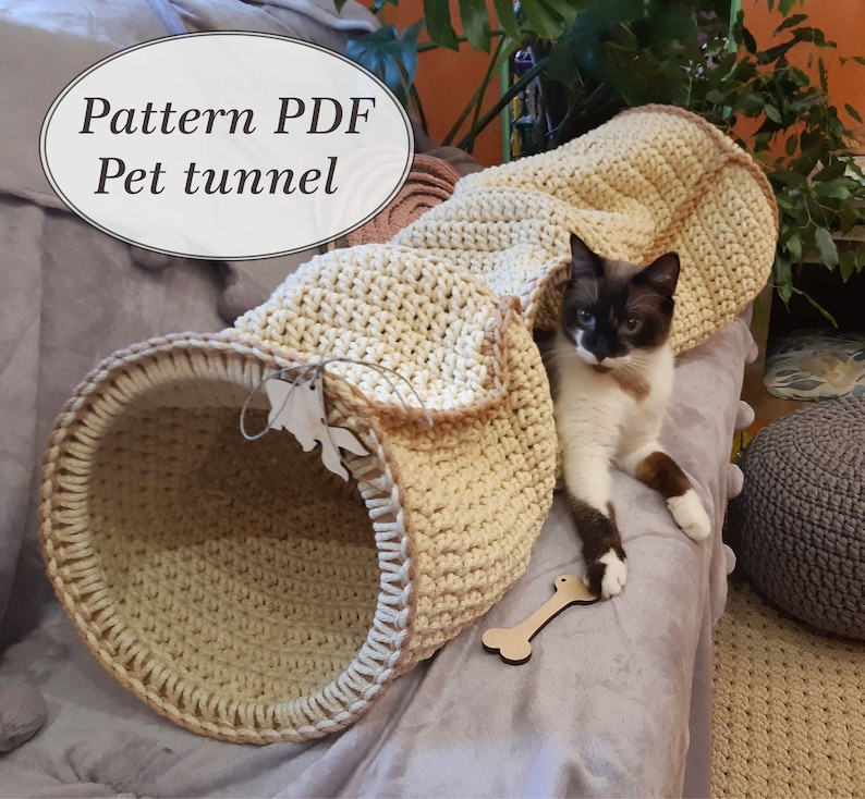Crochet Pet Tunnel Digital Instruction Manual in PDF Format Etsy