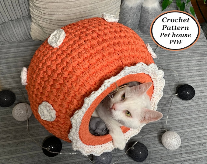 Mushroom Cat House Crochet Pattern - PDF File - Etsy Canada