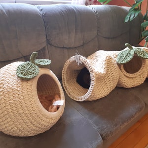 Crochet Cat House & Tunnel Pattern: Pet Furniture DIY (PDF Tutorial) - Etsy