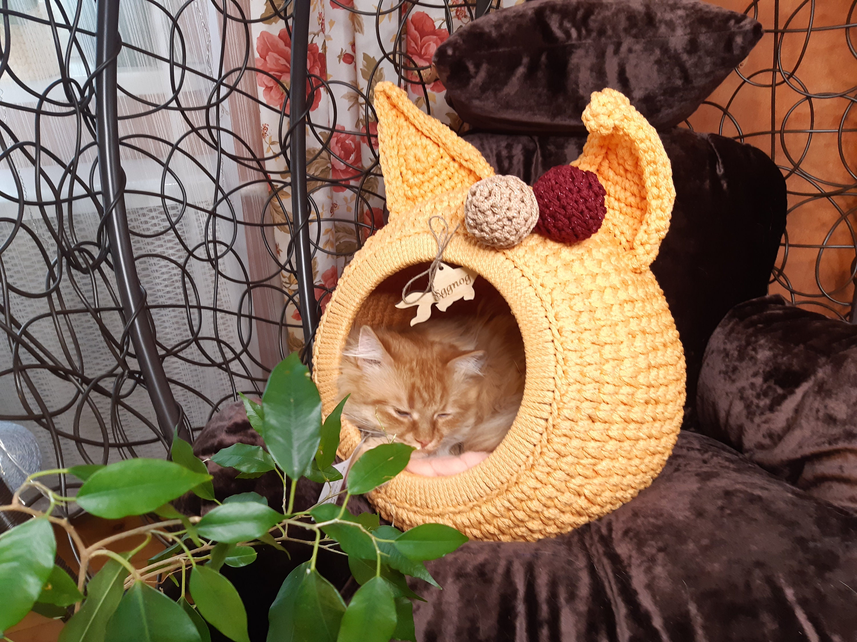 Crochet Cat House & Ball Pattern: Pet Furniture DIY (PDF) - Etsy