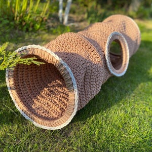 Cat tunnel crochet Outdoor cat furniture Cat house Pet cave Cat bed Cat cocoon Pet house Small dog bed Small dog cave Cat hut Cat couch