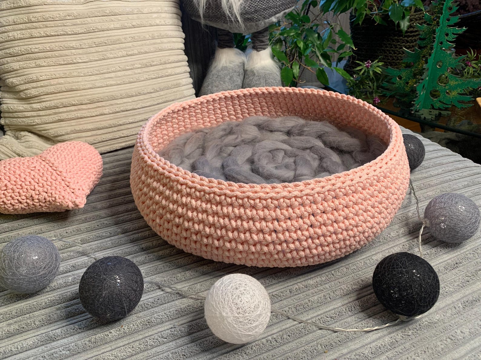 Crochet Cat House, Tunnel, Bed & Placemat Pattern Set (pdf+video) - Etsy