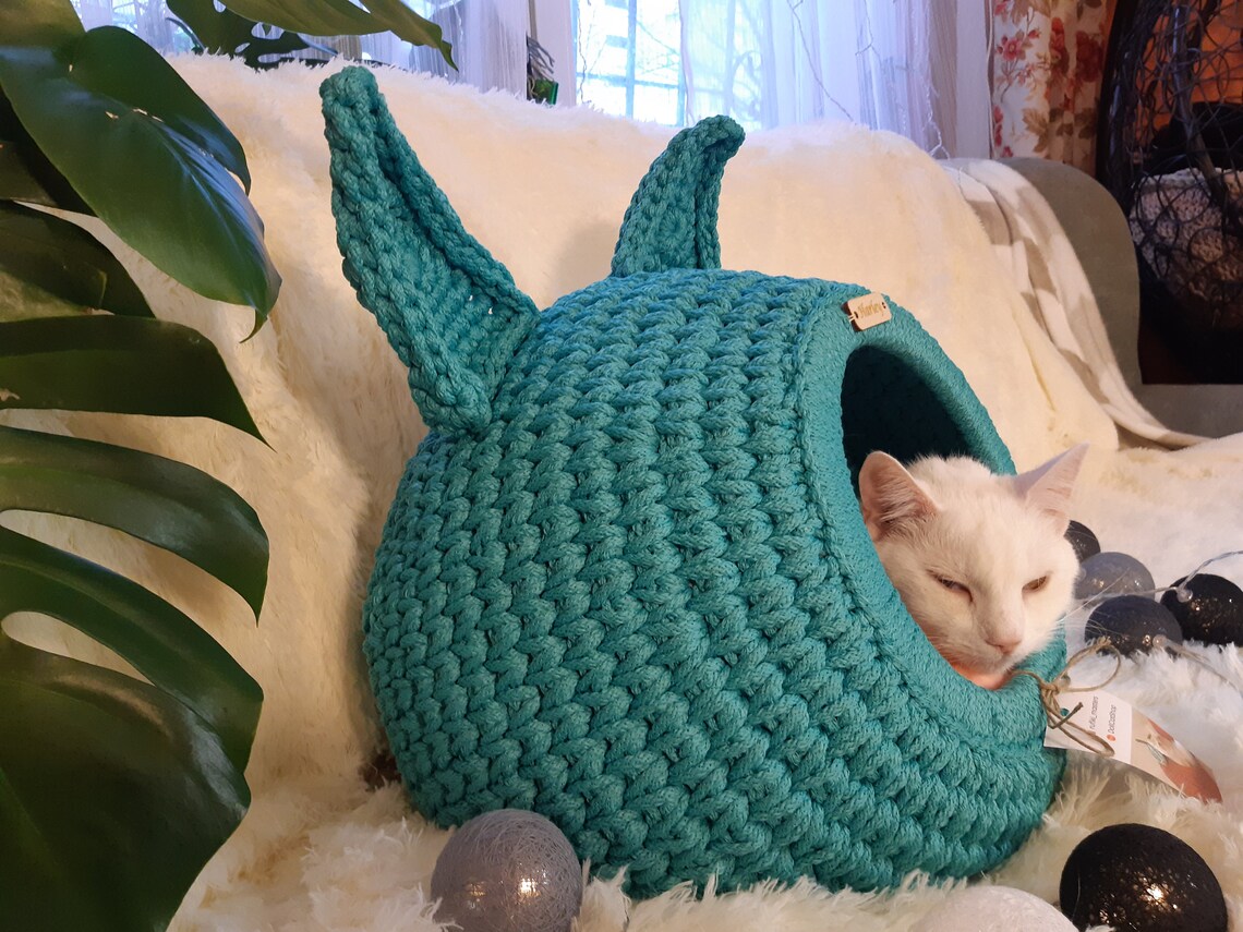 Crochet Cat House Pattern: Rabbit Design (PDF Tutorial) - Etsy