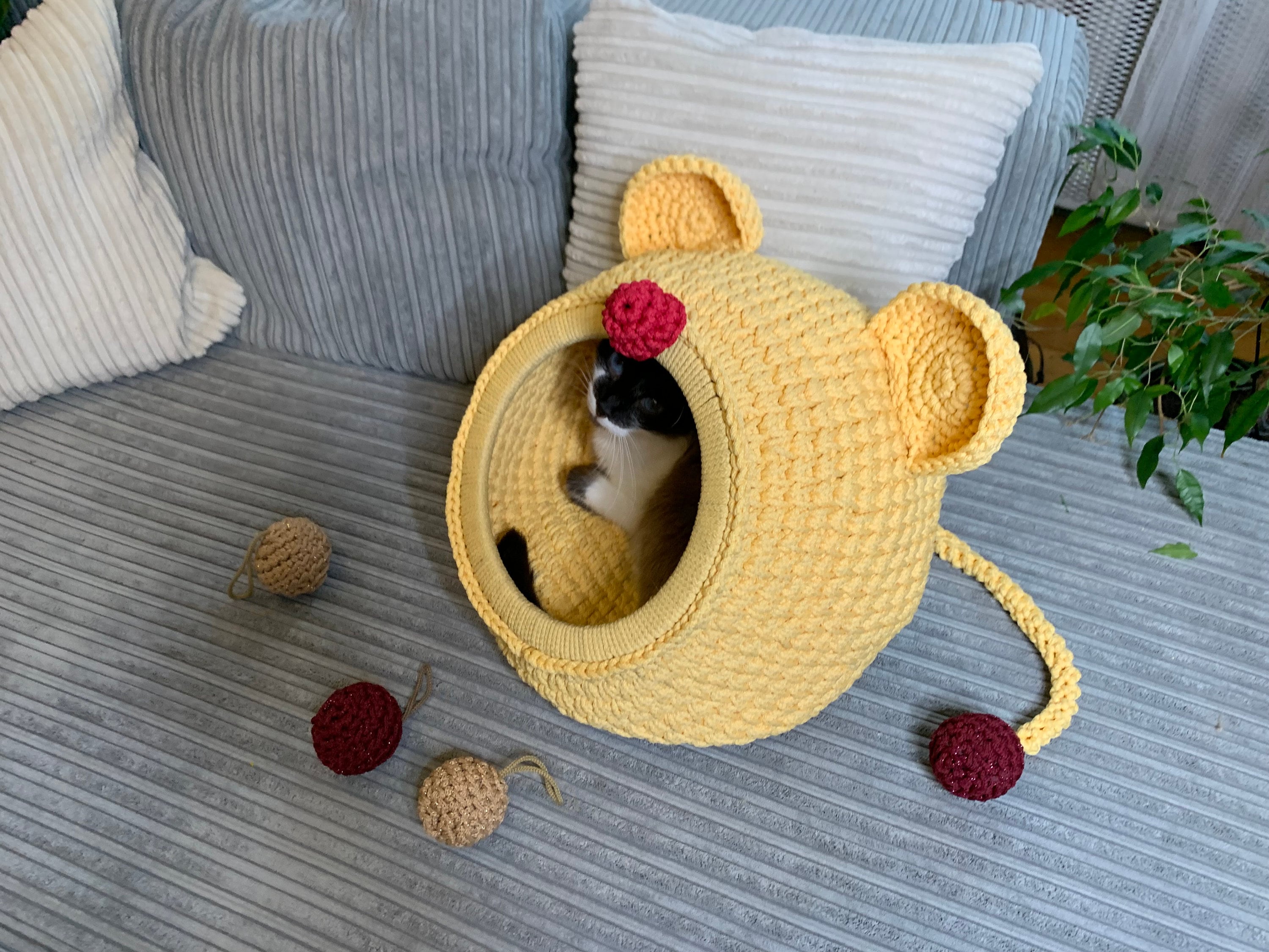 Crochet Cat House Pattern: Mouse Design, DIY Pet Bed (PDF Pattern) - Etsy