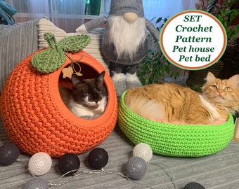 Crochet Cat House & Bed Pattern with Video (PDF)