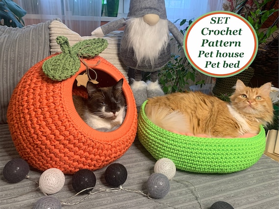 Crochet crowd cat bed hotsell