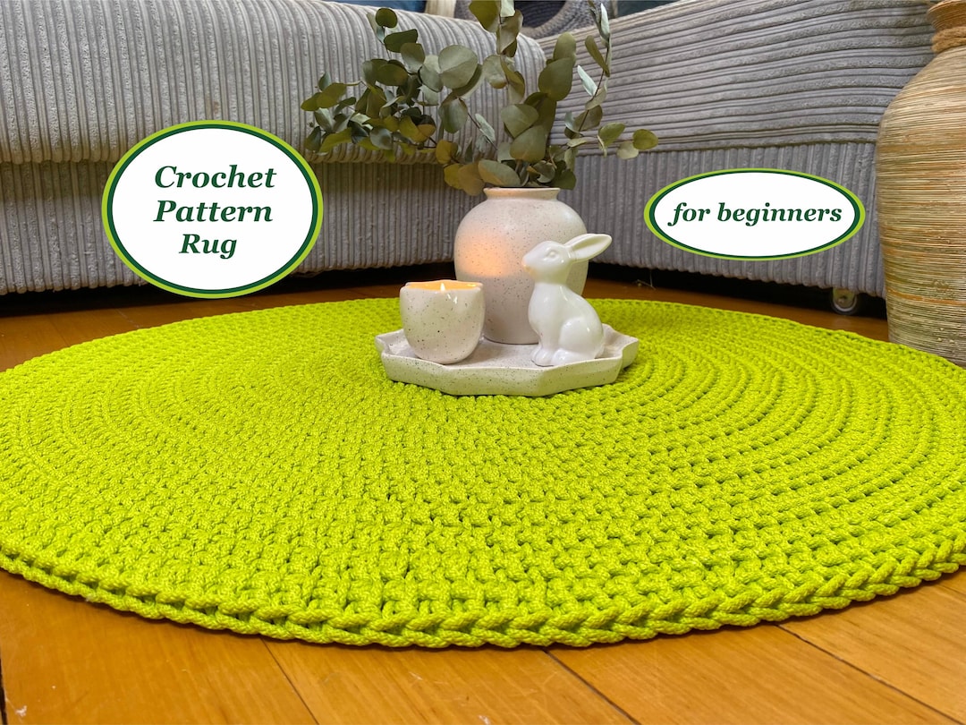 Crochet Rug Pattern: Beginner-friendly Pdf+video Guide - Etsy