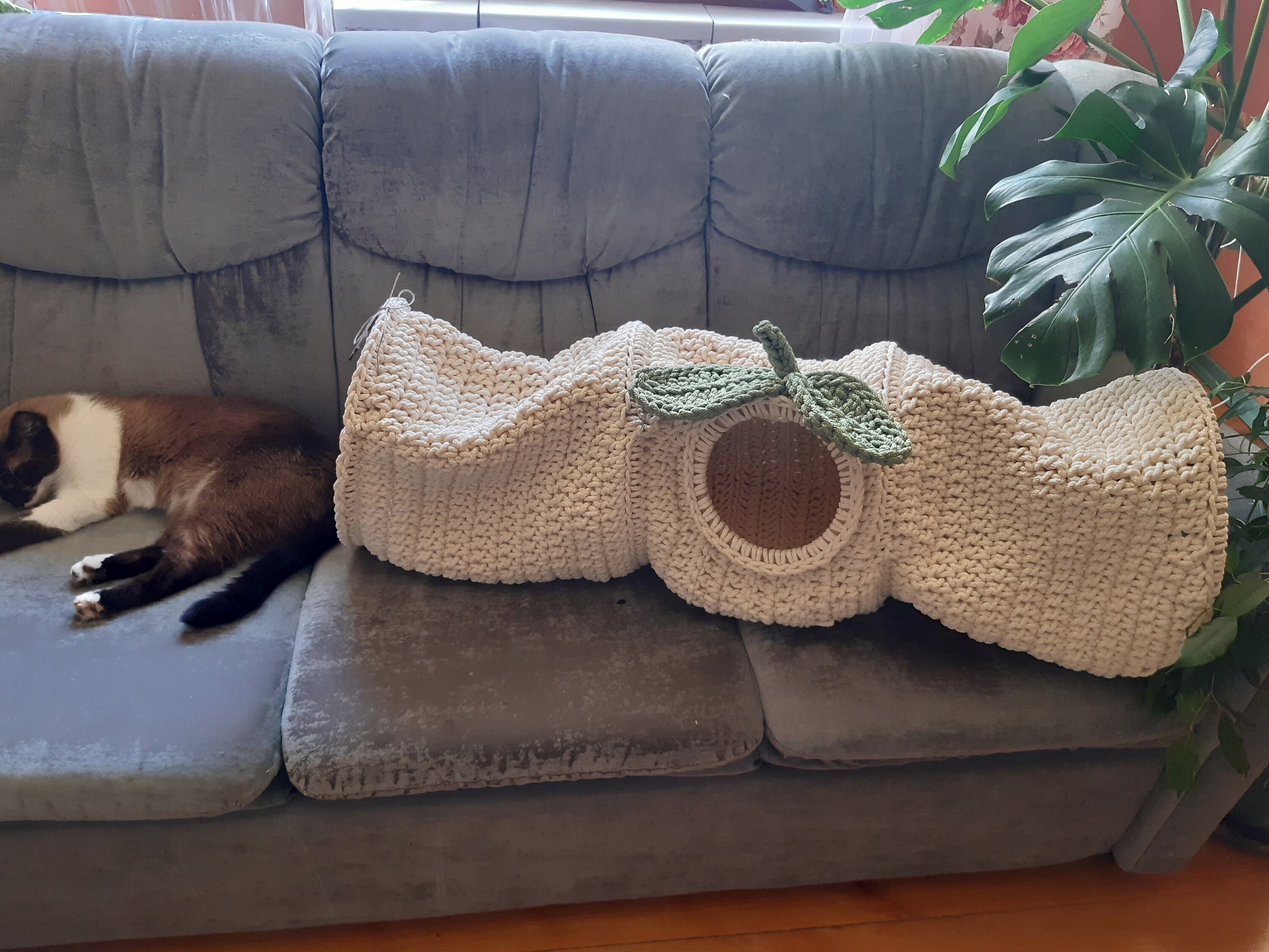 Crochet Cat House & Tunnel Pattern: Pet Furniture DIY (PDF Tutorial) - Etsy