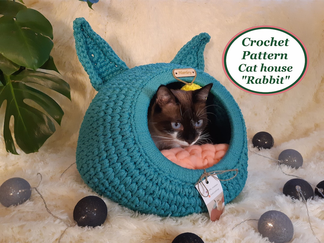 Crochet Cat House Pattern: Rabbit Design (PDF Tutorial) - Etsy