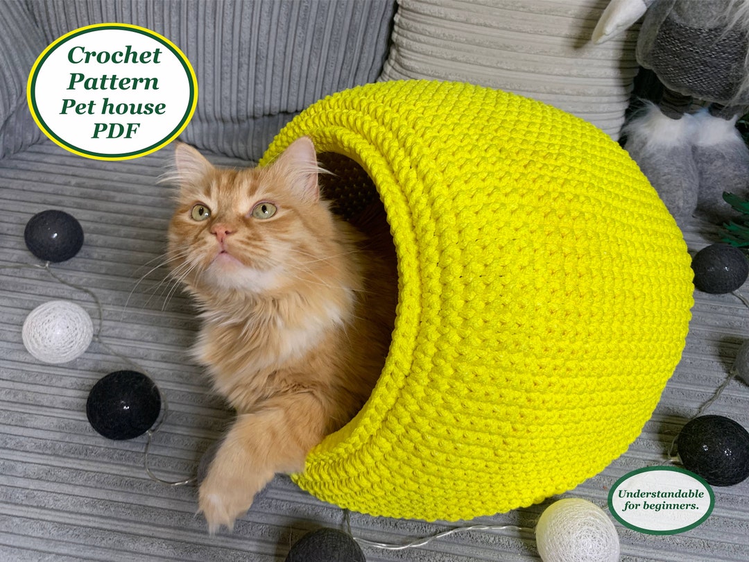 Crochet Pattern Cat House Crochet Cat Cave Pdf Pattern Digital crochet-pattern-cat-house-crochet-cat-cave-pdf-pattern-digital