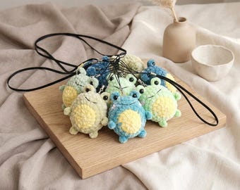 Little Frog Keychain Crochet Pattern PDF, No Sew Amigurumi Frog Tutorial, Mini Plush, Easy Beginner, DIY Gift
