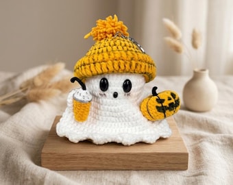Ghost Hugging Pumpkin Crochet Pattern PDF, Boo Baby Amigurumi Plush, Halloween Decor, Easy Beginner Crochet