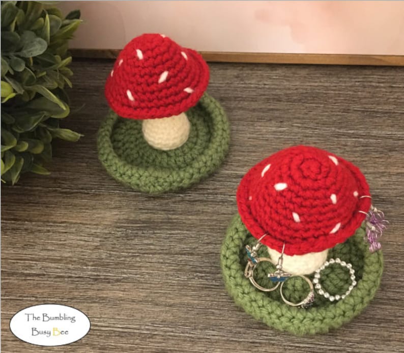 MUSHROOM JEWELRY HOLDER Crochet Item Etsy