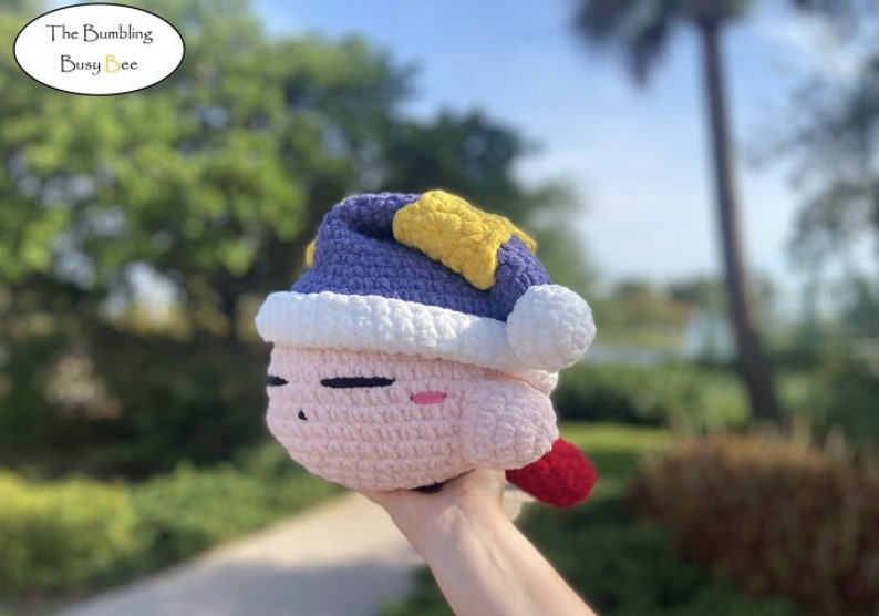 CUTE SLEEPING KIRBY Plush Crochet Item Etsy