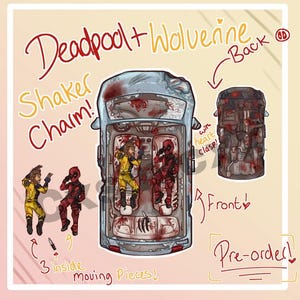 Deadpool and Wolverine Honda Odyssey Shaker Charm!!