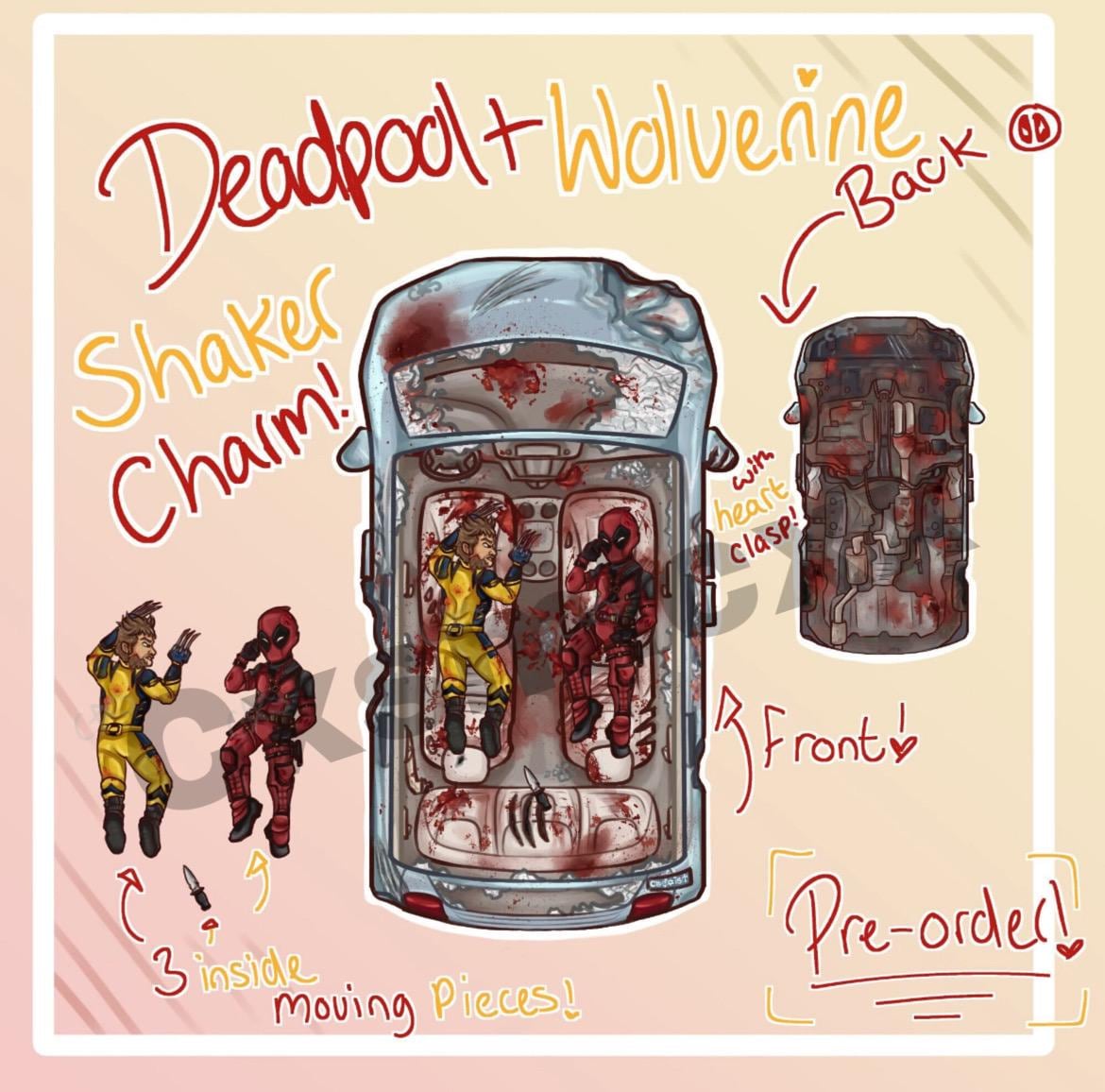 Deadpool and Wolverine Honda Odyssey Shaker Charm!!