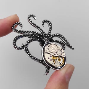 Brosche Oktopus Meer Geschenk für Männer Frauen Steampunk Brosche Vintage Stil