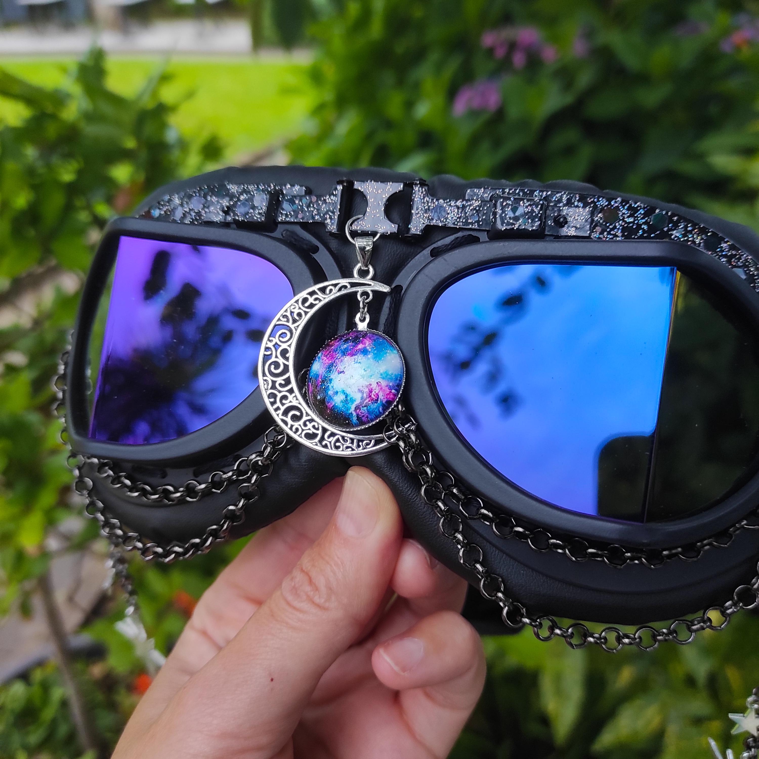 Pink lens black goggles rave festival burning man desert sunglasses glasses new ✨ THE LEGENDARY GOGGLES HAVE LANDED! ✨ Get ready to slay  main image 3