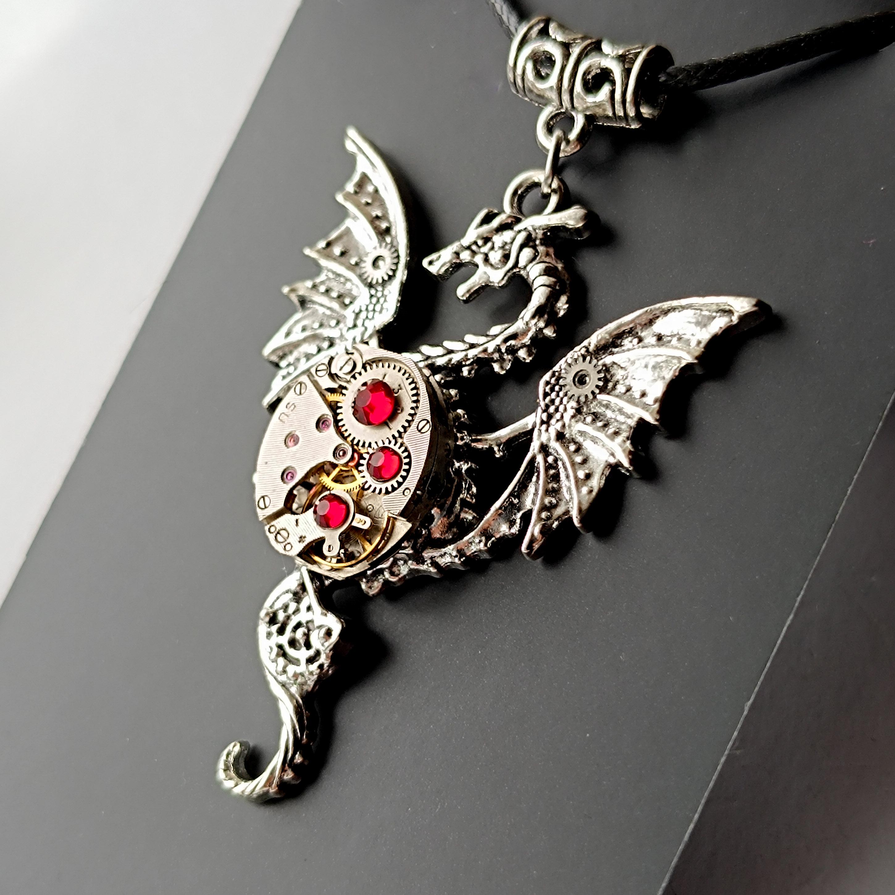 Collana Con Ciondolo Resina Ingranaggi Steampunk - Gioielli - Colla - Foto 4