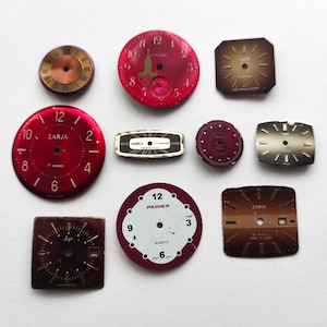 Watch faces lot Old parts Mix watch dials Steampunk pieces Steam punk supplies