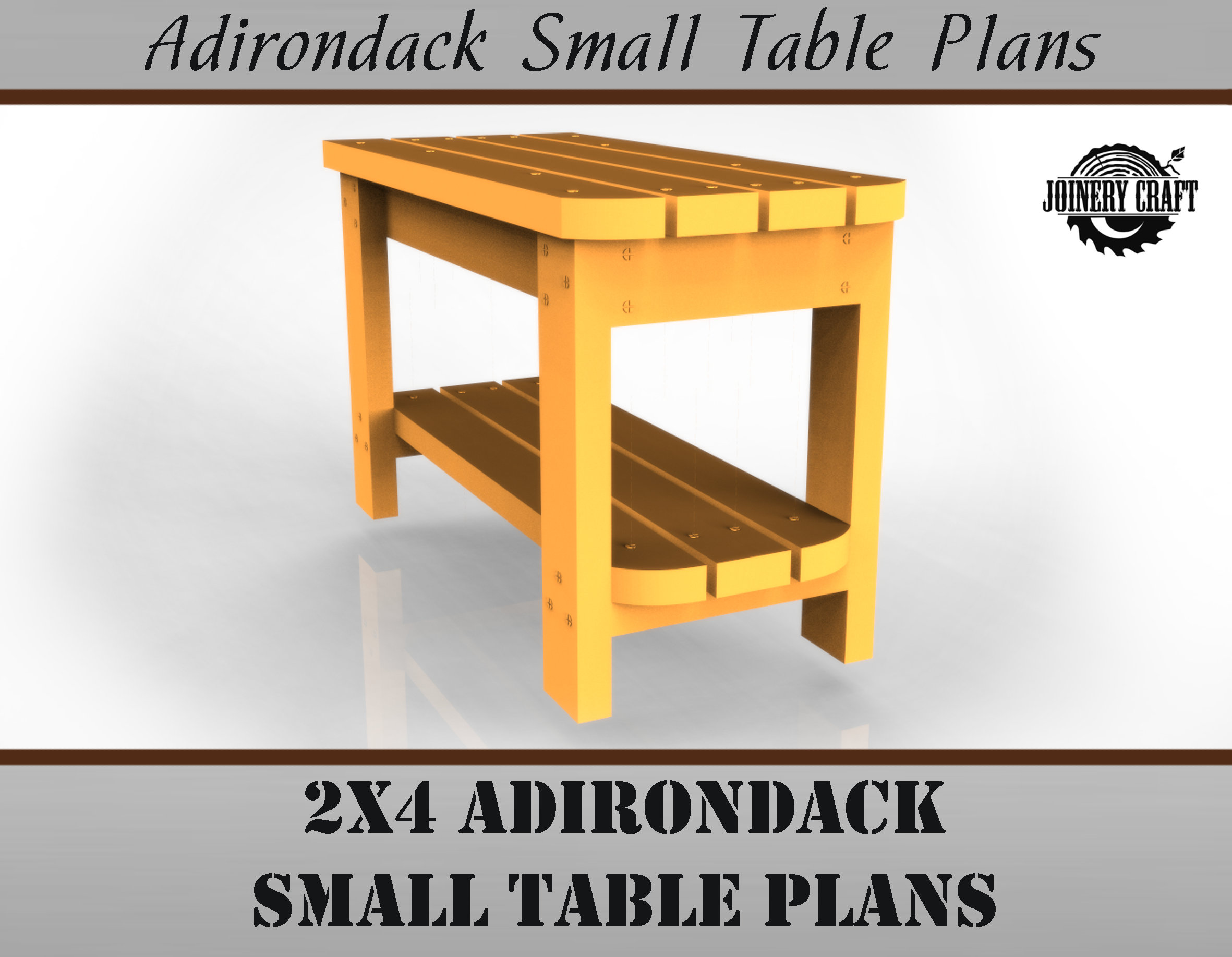 Adirondack Style Small Table Plans Download PDF PNG Format Etsy
