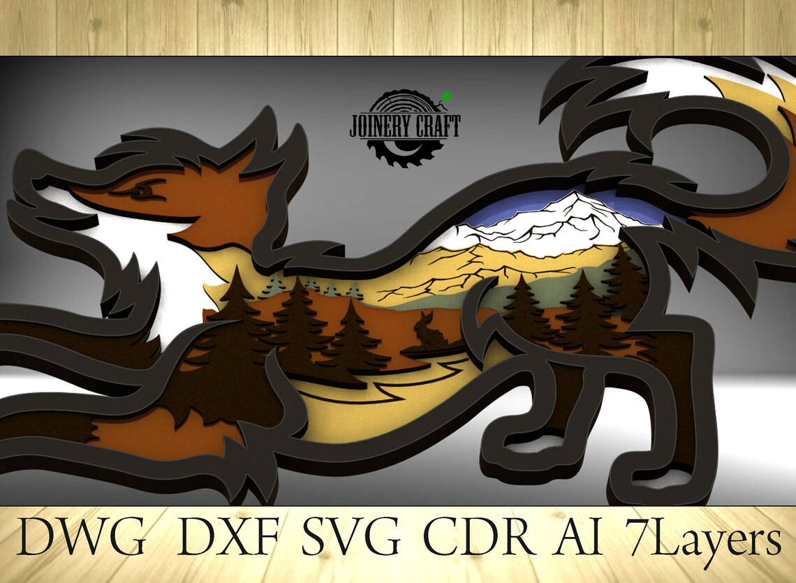 Multilayer Fox Mandala 7 Layers for Laser and Cutter Machines - Etsy