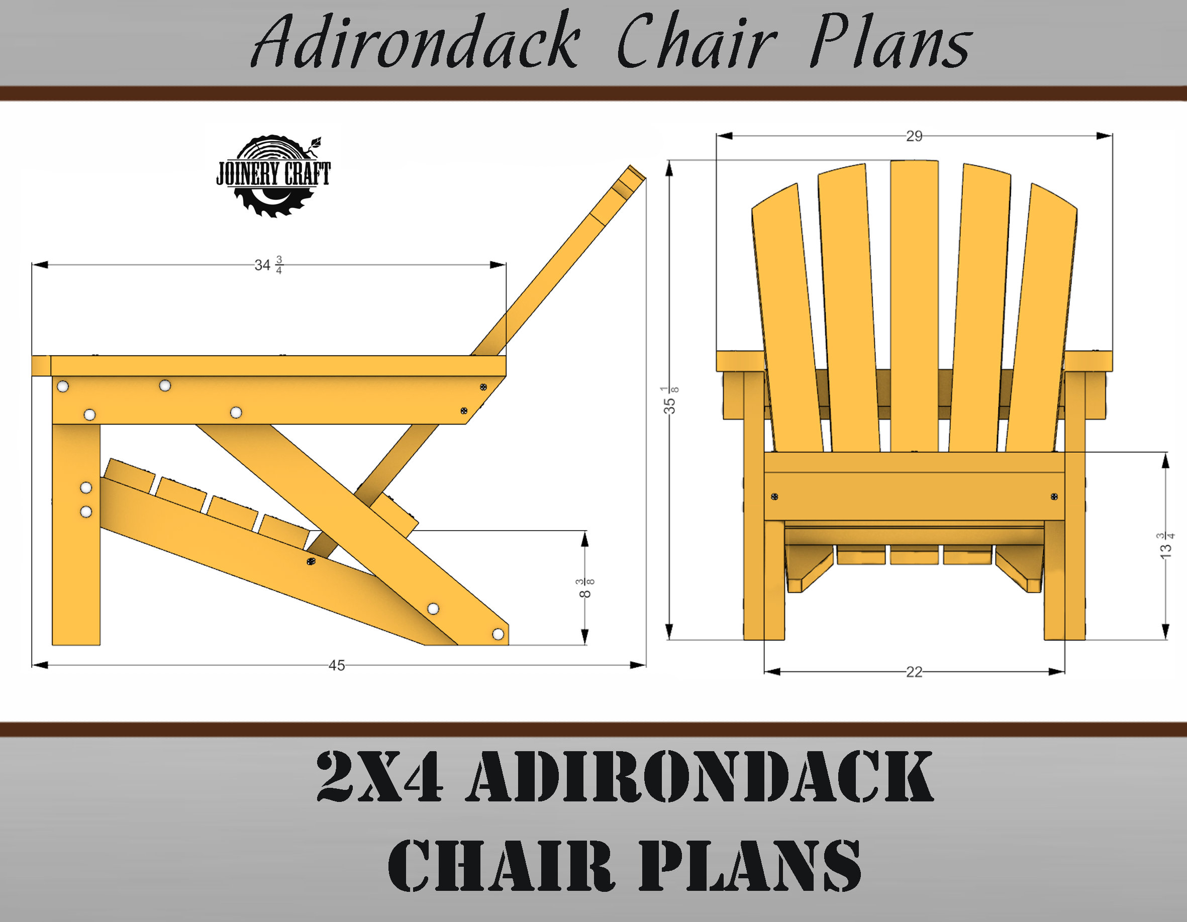 Planos Chair Less Planos Descargables De Silla Otomana Adirondack