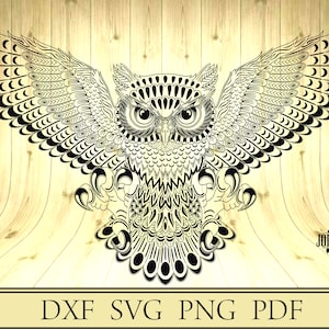 Owl vector, home decor, DXF, SVG,  PNG, Pdf file format