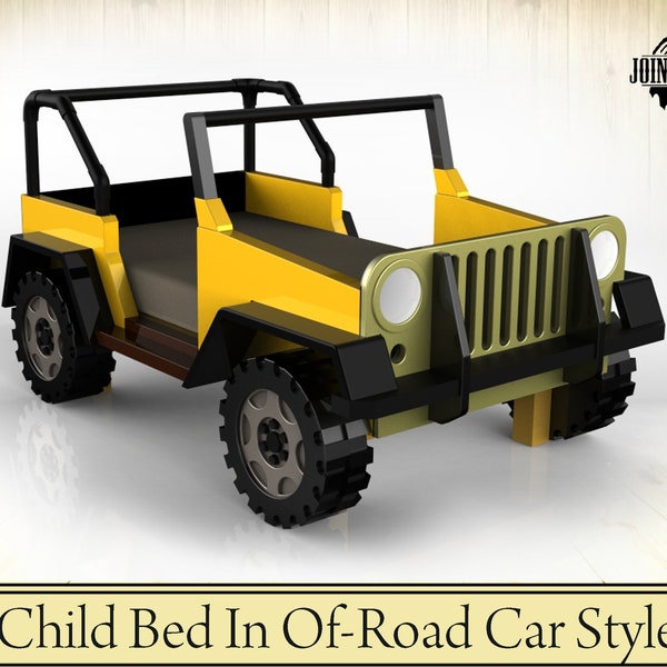 Jeep Bed Plans, Child Bed in Off-Road Car Style