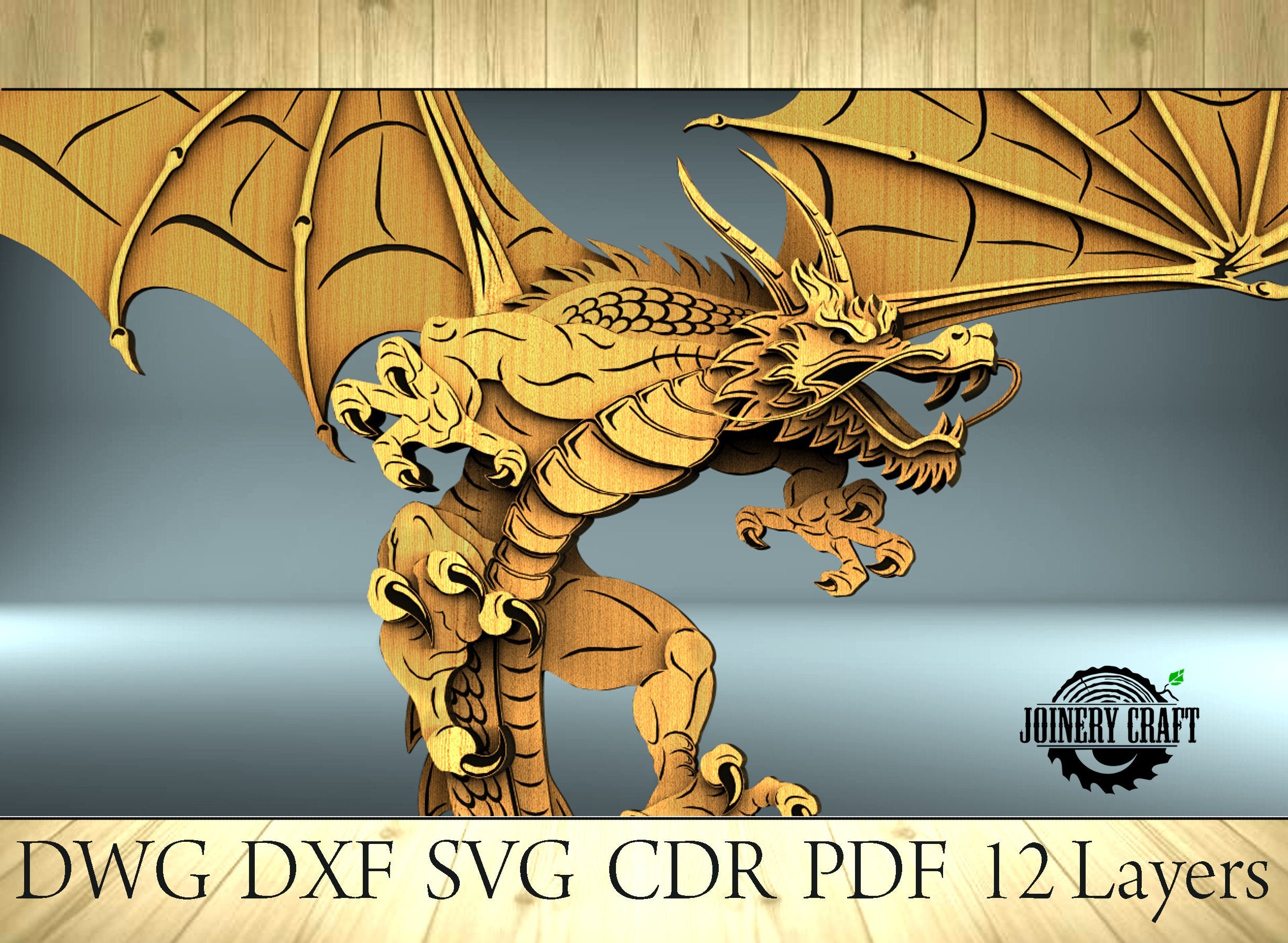 Dragon Multilayer Svg/3D Dragon Mandala/Dragon (2867090)