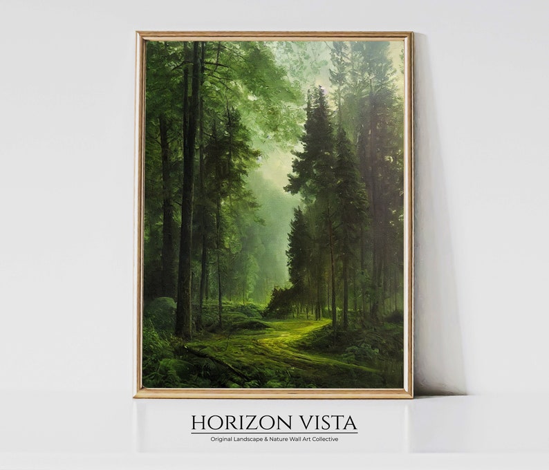 Forest Painting Wall Art Rainforests Landscape Painting Etsy