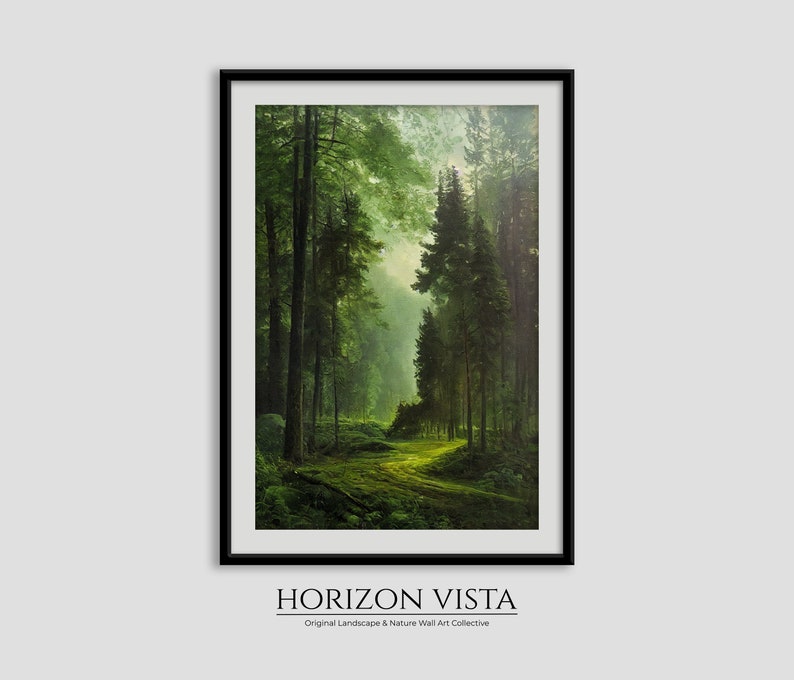 Forest Painting Wall Art Rainforests Landscape Painting Etsy