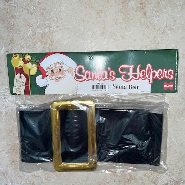Halco Santa Claus Pirate Black Vinyl Belt Christmas Costume Accessory