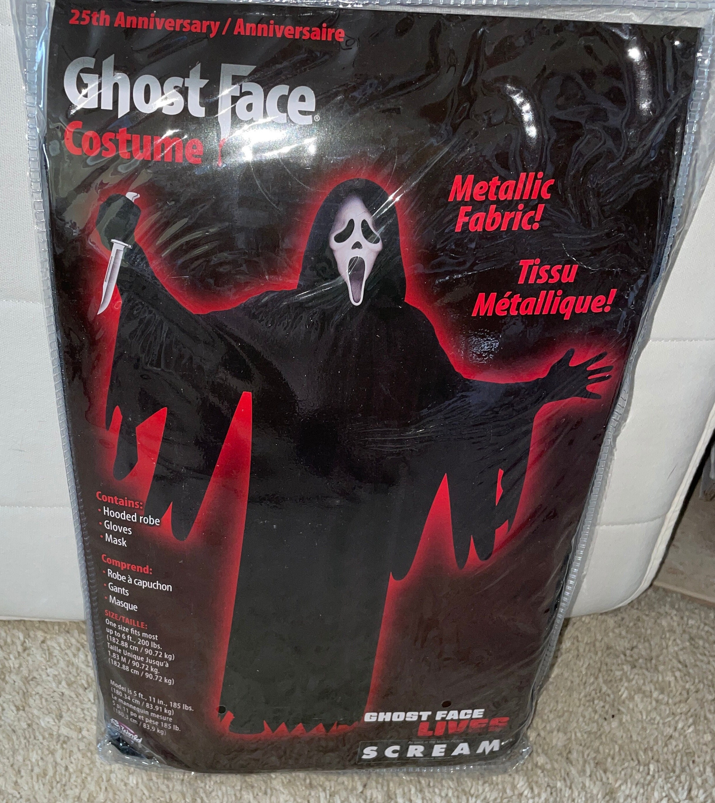 Standing 6 Foot Licensed Ghost Face Prop