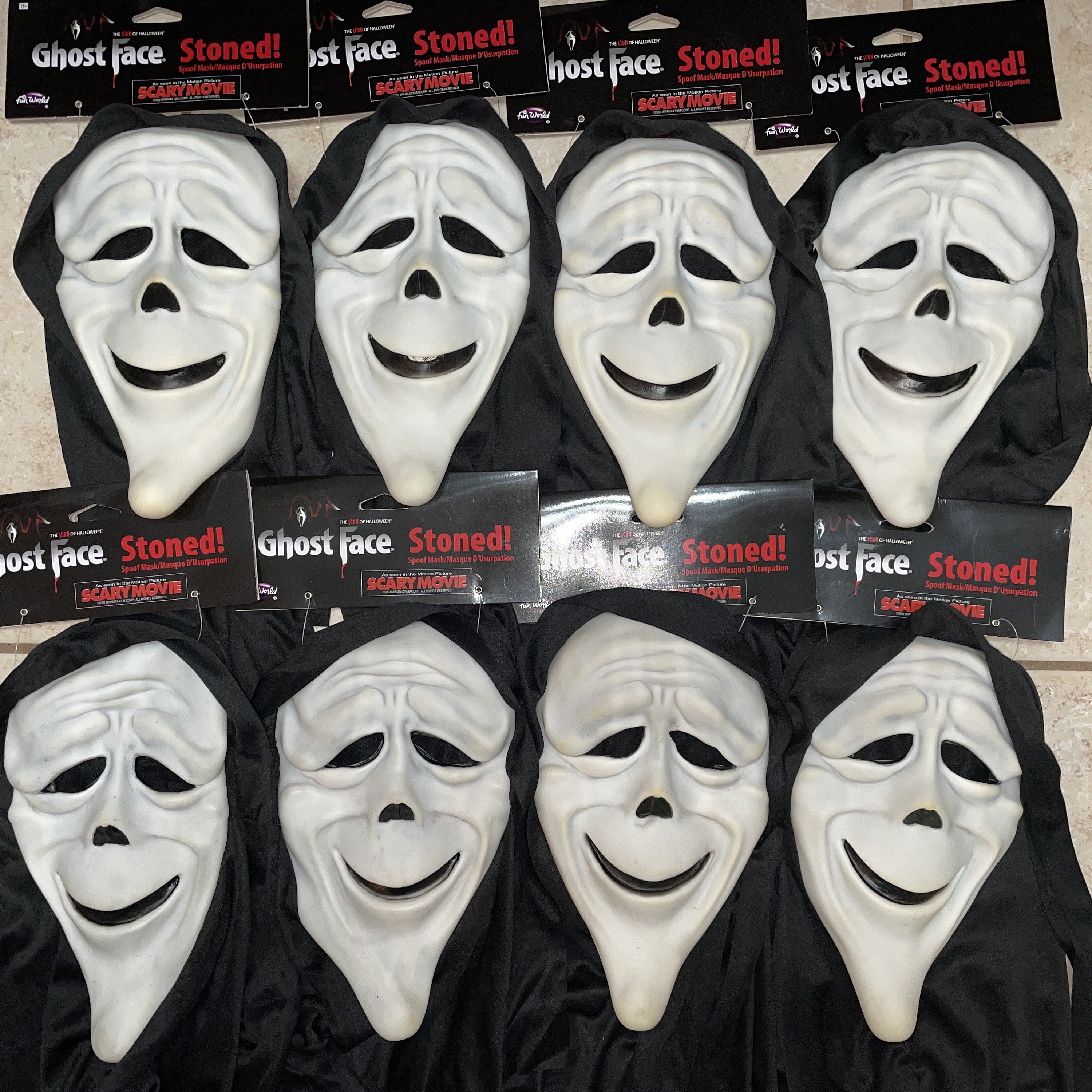 Halloween Death Ghost Mask Scary Smiley Wassup Scream Stoned Ghost Face  Adult