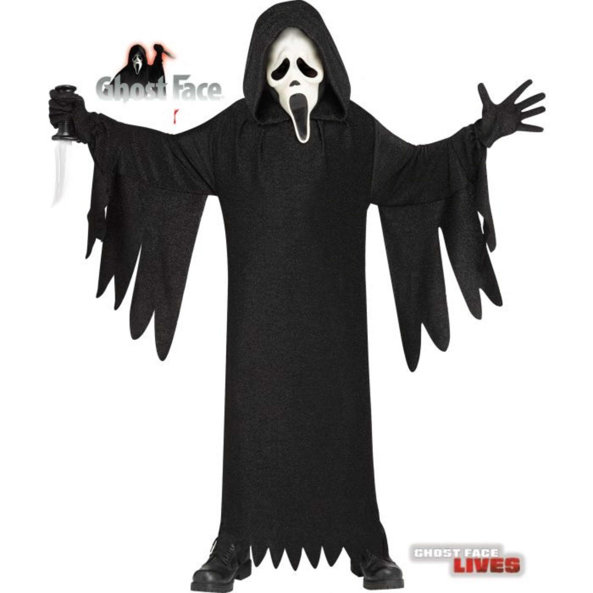 Ghost Face Scary Costume Scream Halloween Fancy Dress… - Gem