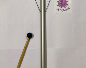 999 hz tuned chime pipe for sound healing with hand stand and mallet