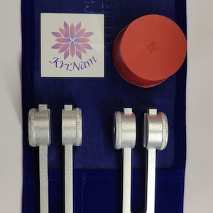 Cellulite tuning fork 295.80 hz 324 hz set for Fat cell and Muscles sound healing with printed pouch