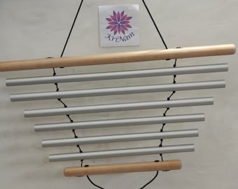 Swinging Solfeggio 6 Bar Chime Pipes – Hand Tuned Aluminum Healing Chimes for Sound Meditation, Mindfulness & Spiritual Practices